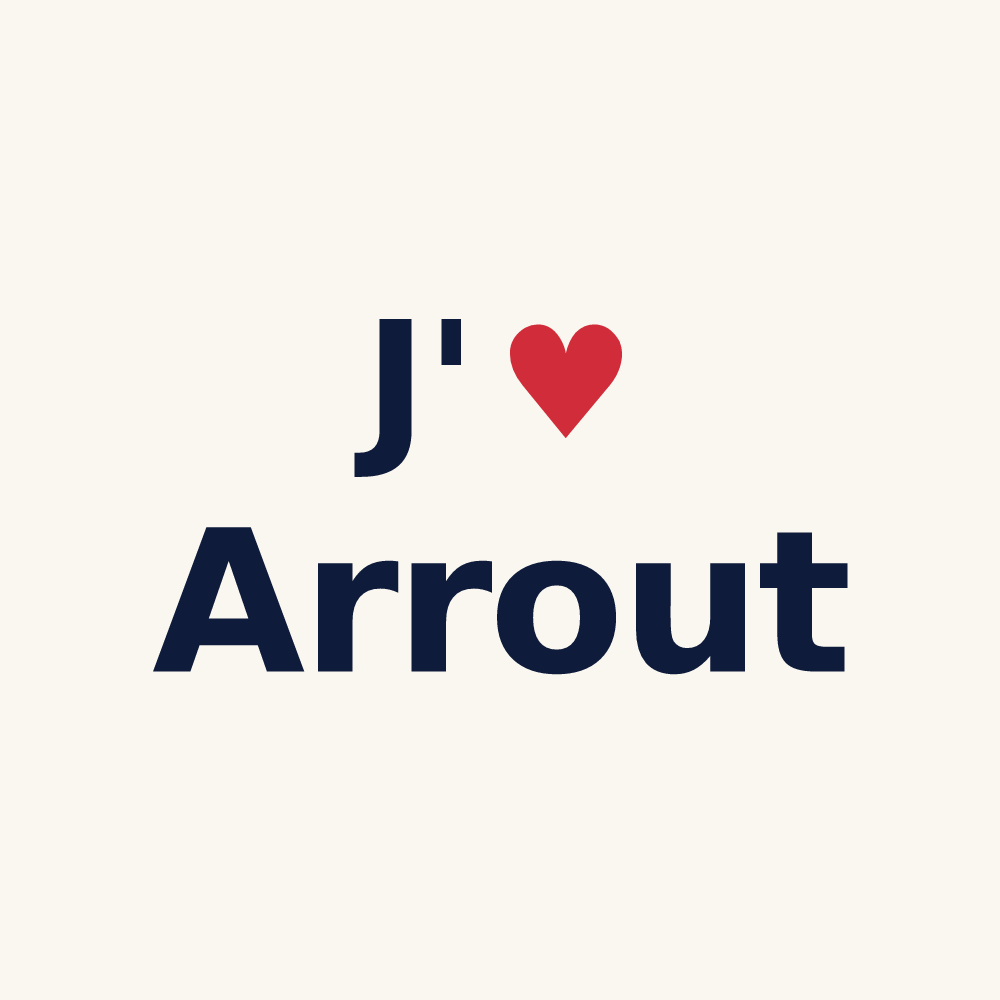 Tasse personnalisée Arrout — design J'aime Arrout