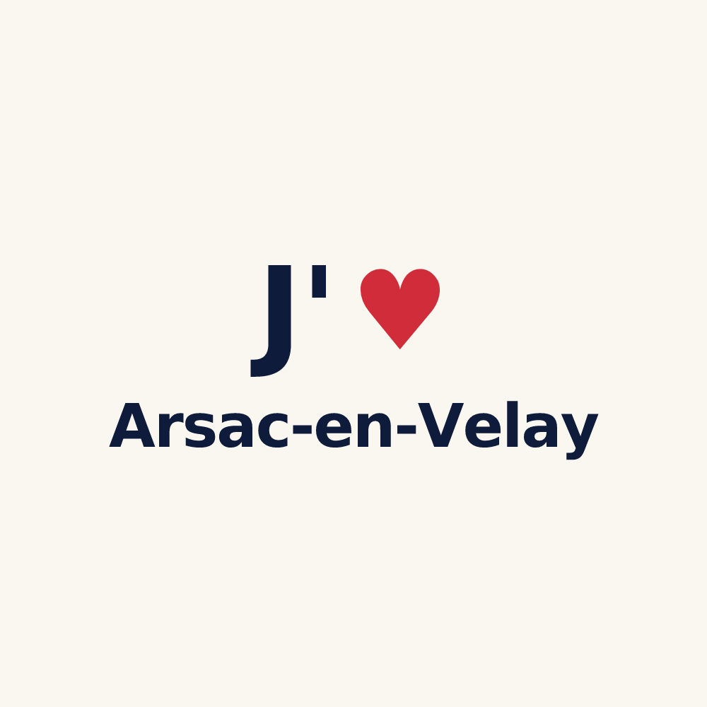 Tasse personnalisée Arsac-en-Velay — design J'aime Arsac-en-Velay