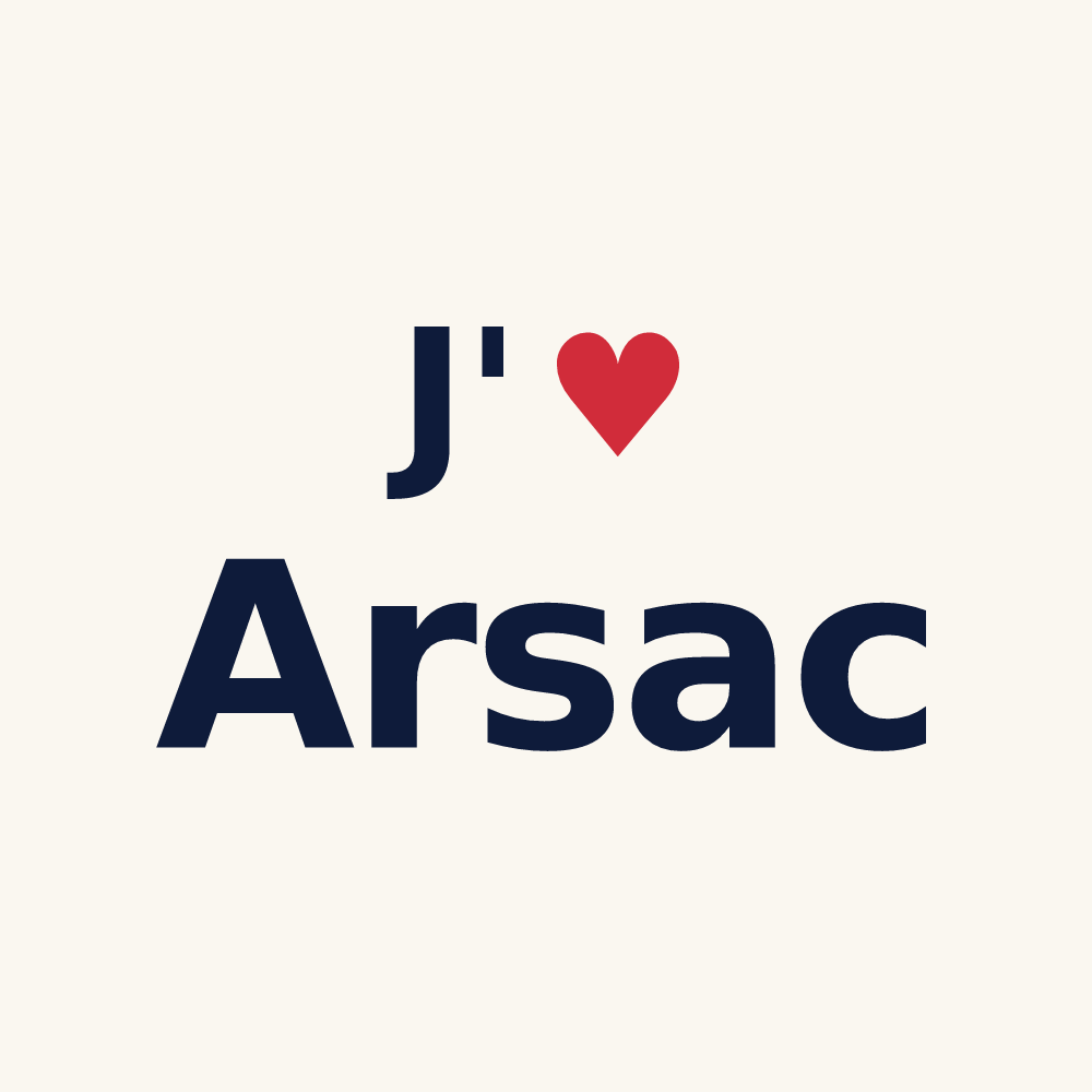 Tasse personnalisée Arsac — design J'aime Arsac