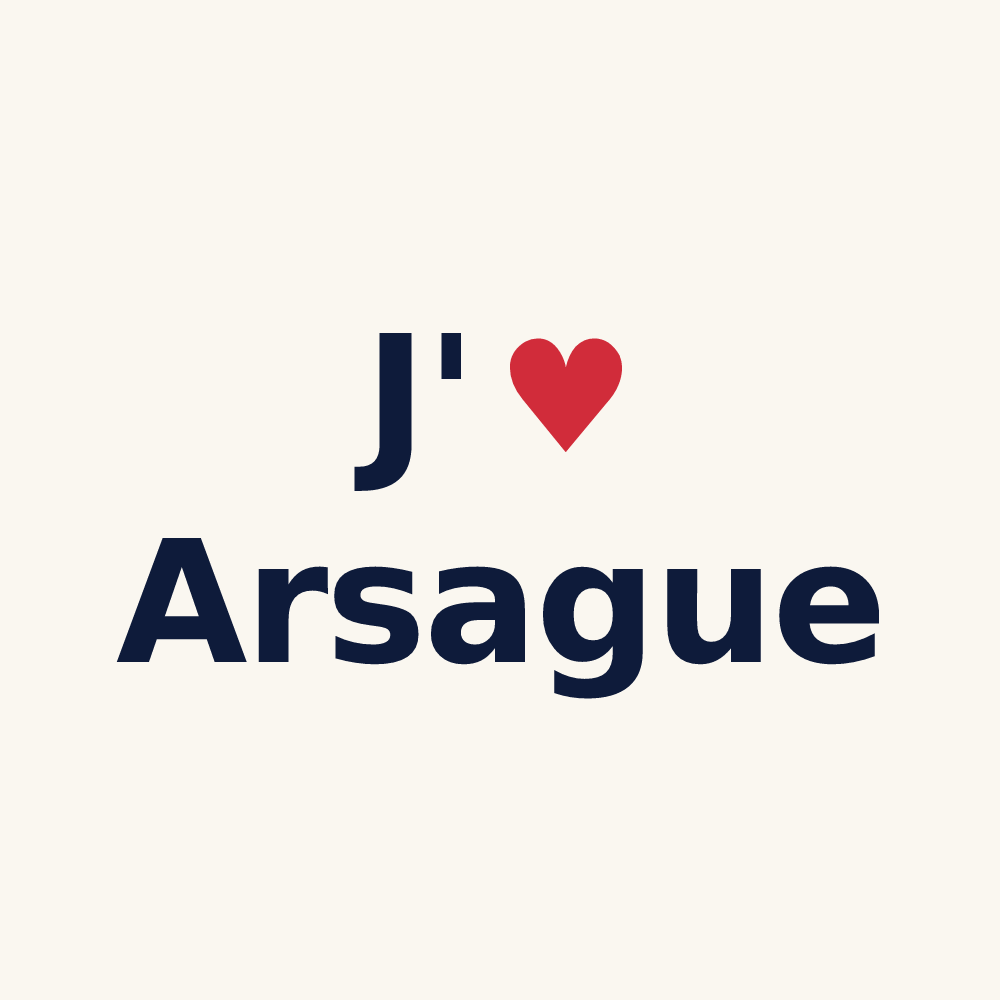 Tasse personnalisée Arsague — design J'aime Arsague