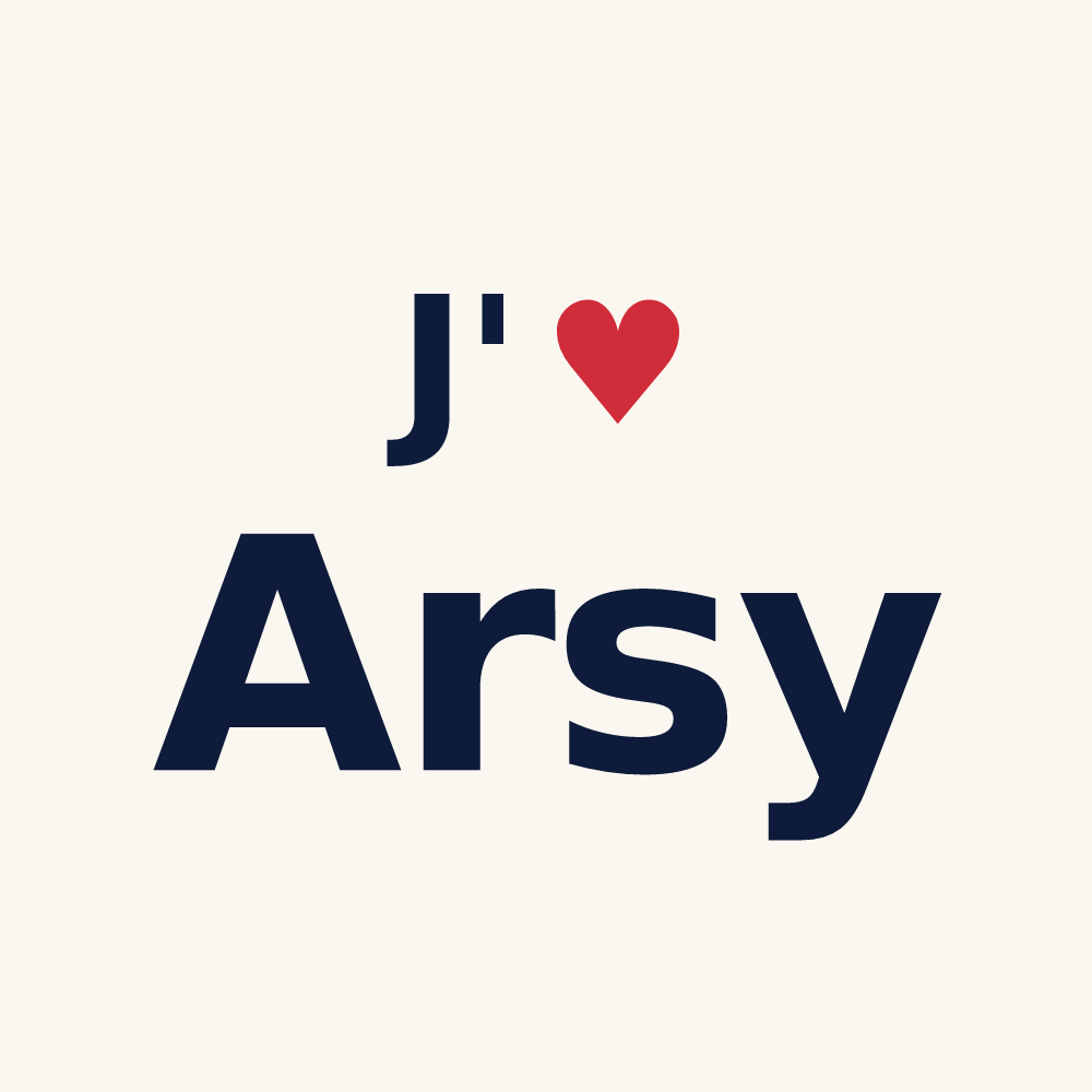 Tasse personnalisée Arsy — design J'aime Arsy