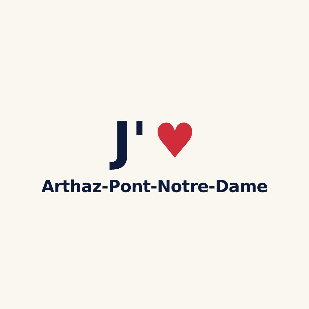 Tasse personnalisée Arthaz-Pont-Notre-Dame — design J'aime Arthaz-Pont-Notre-Dame