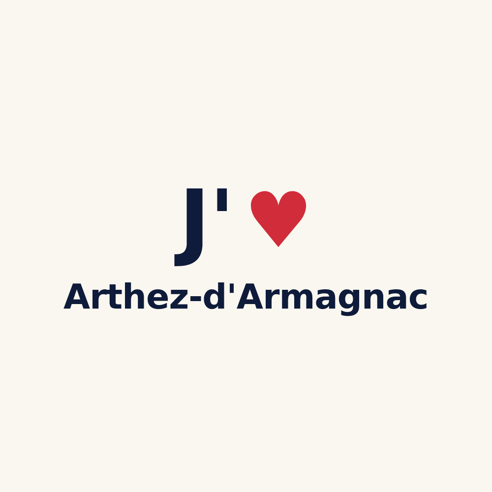 Tasse personnalisée Arthez-d'Armagnac — design J'aime Arthez-d'Armagnac