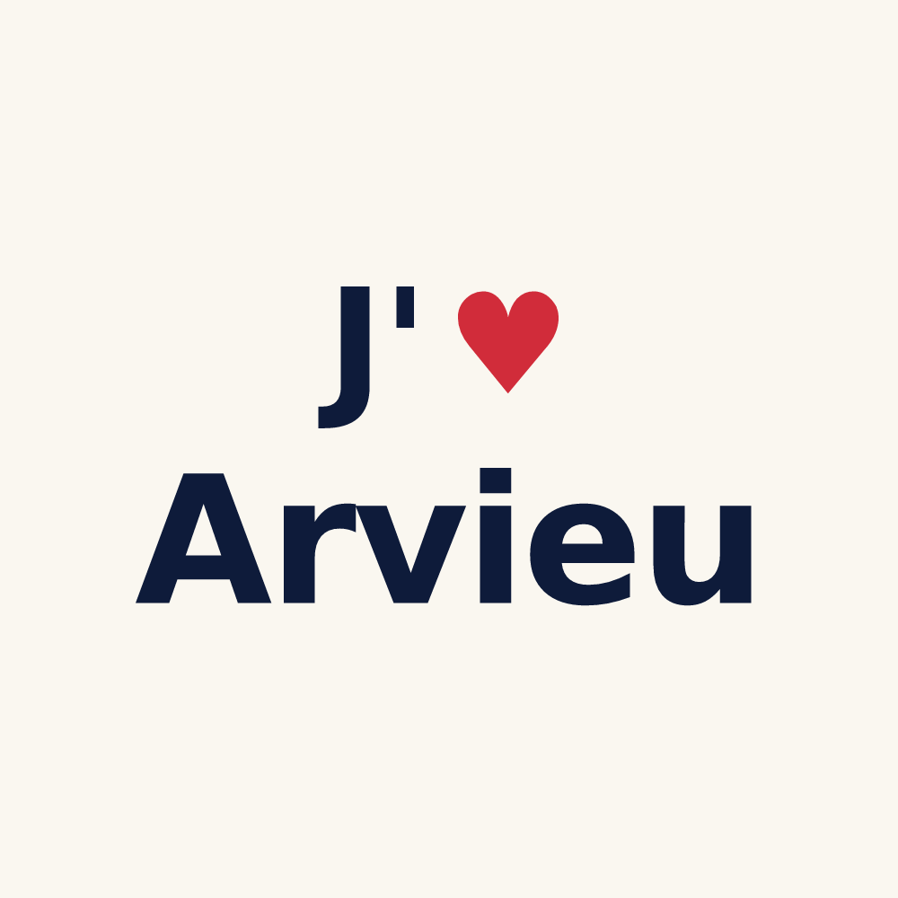 Tasse personnalisée Arvieu — design J'aime Arvieu