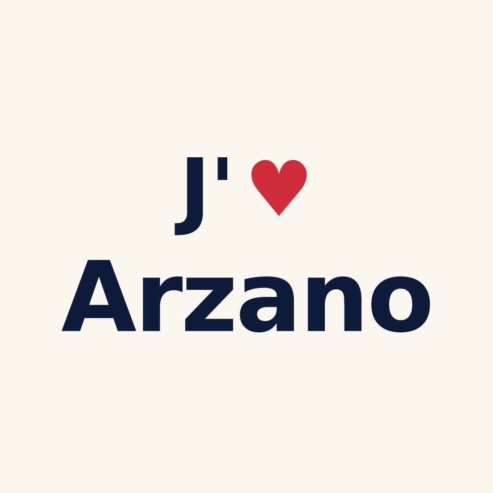 Tasse personnalisée Arzano — design J'aime Arzano