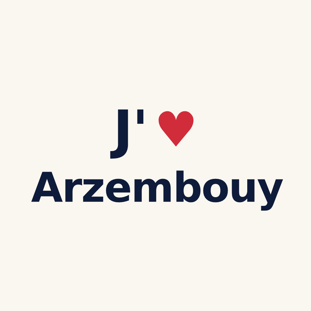 Tasse personnalisée Arzembouy — design J'aime Arzembouy