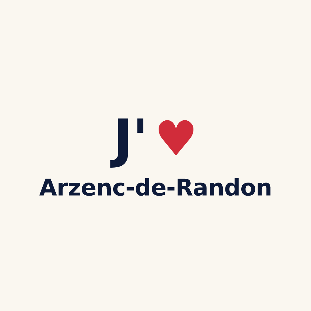 Tasse personnalisée Arzenc-de-Randon — design J'aime Arzenc-de-Randon
