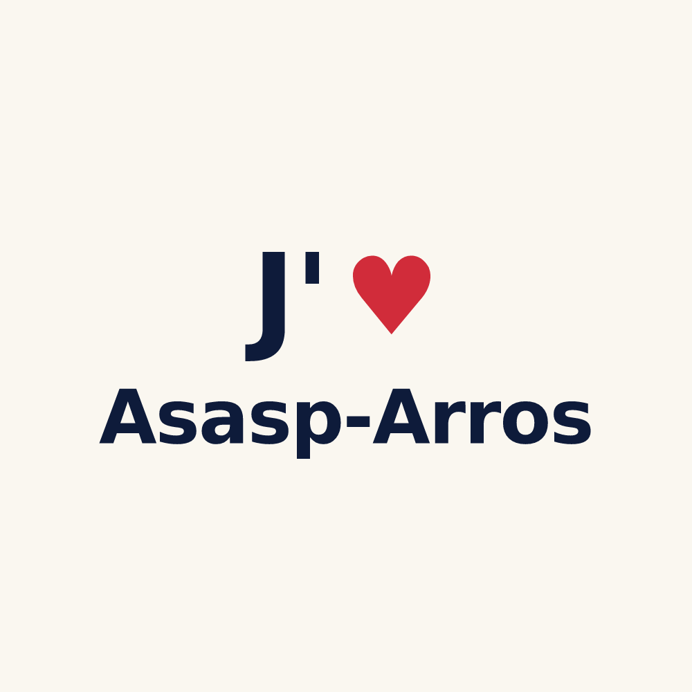 Tasse personnalisée Asasp-Arros — design « J'aime Asasp-Arros » imprimé sur la tasse