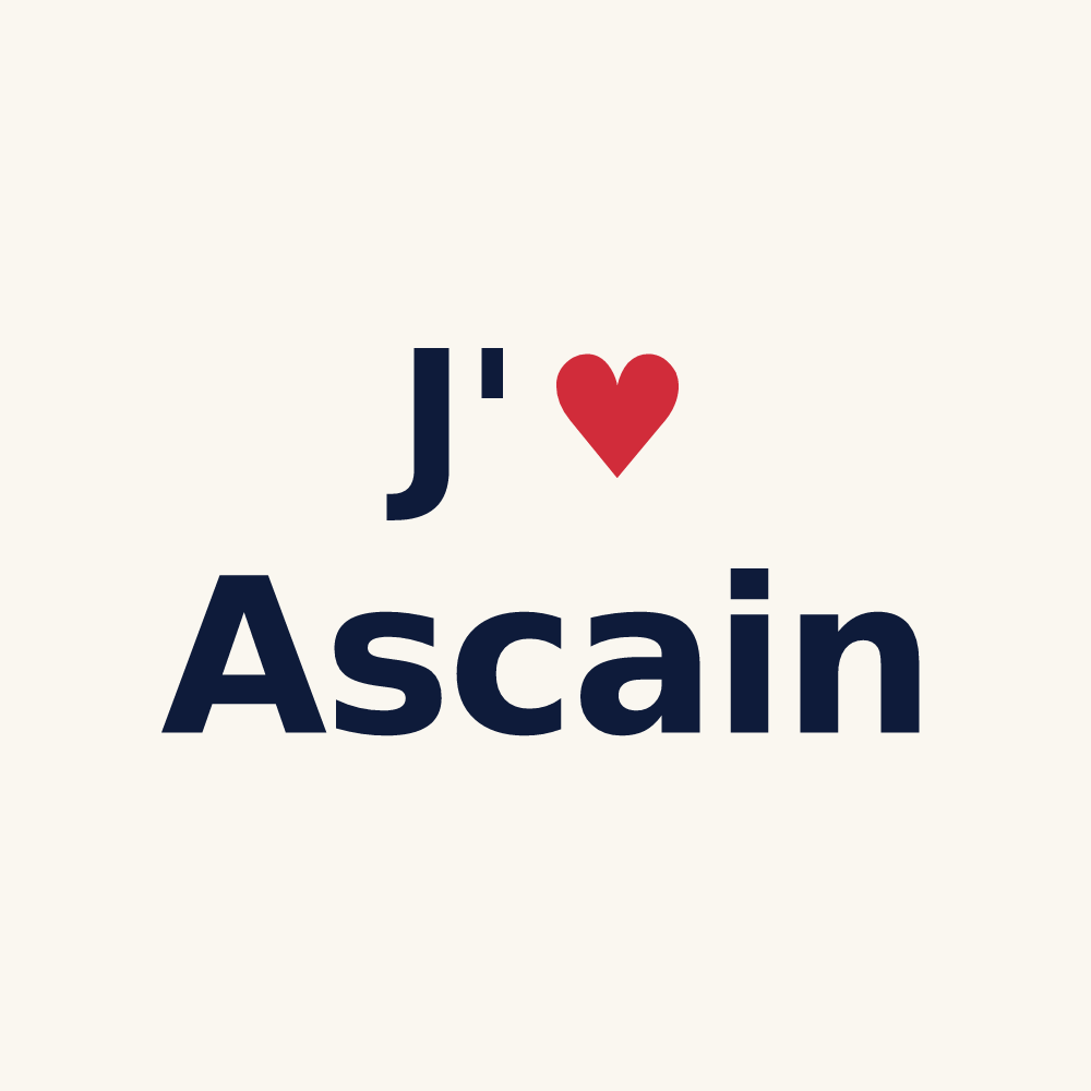 Tasse personnalisée Ascain — design J'aime Ascain