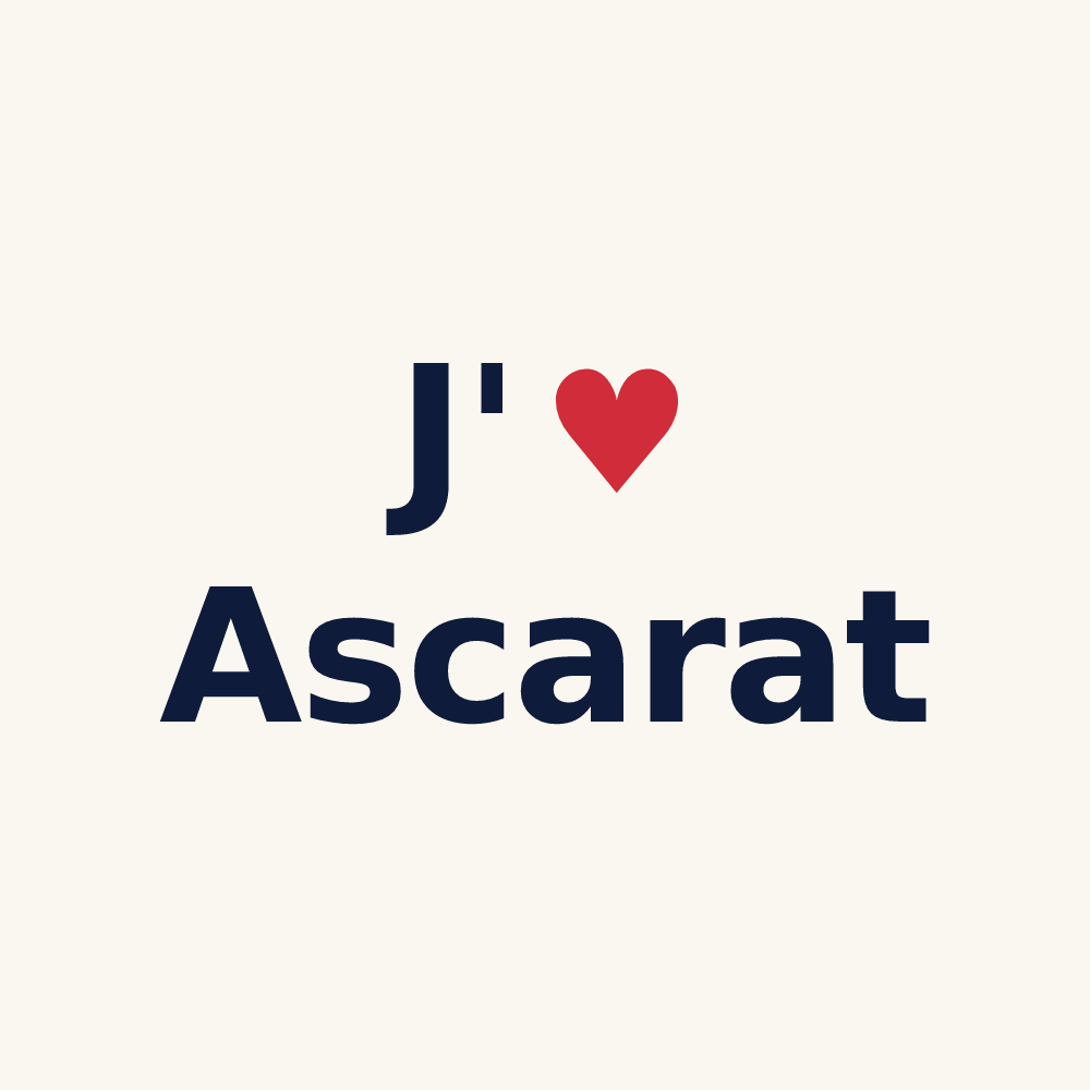Tasse personnalisée Ascarat — design J'aime Ascarat