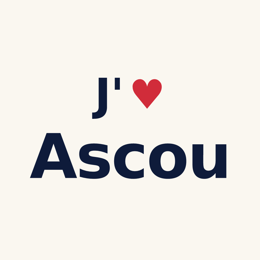 Tasse personnalisée Ascou — design J'aime Ascou