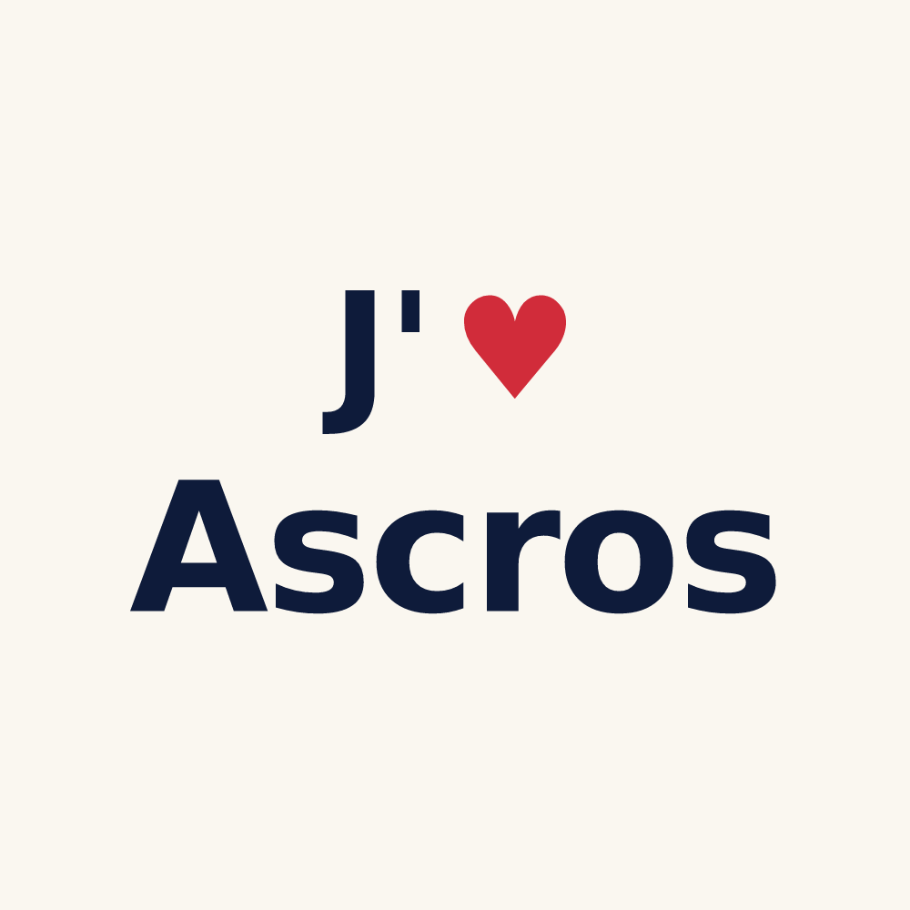 Tasse personnalisée Ascros — design J'aime Ascros