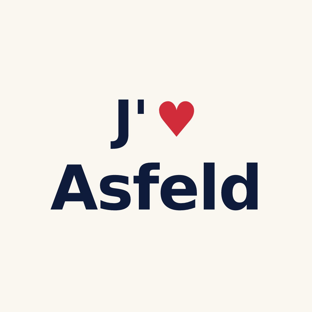 Tasse personnalisée Asfeld — design J'aime Asfeld
