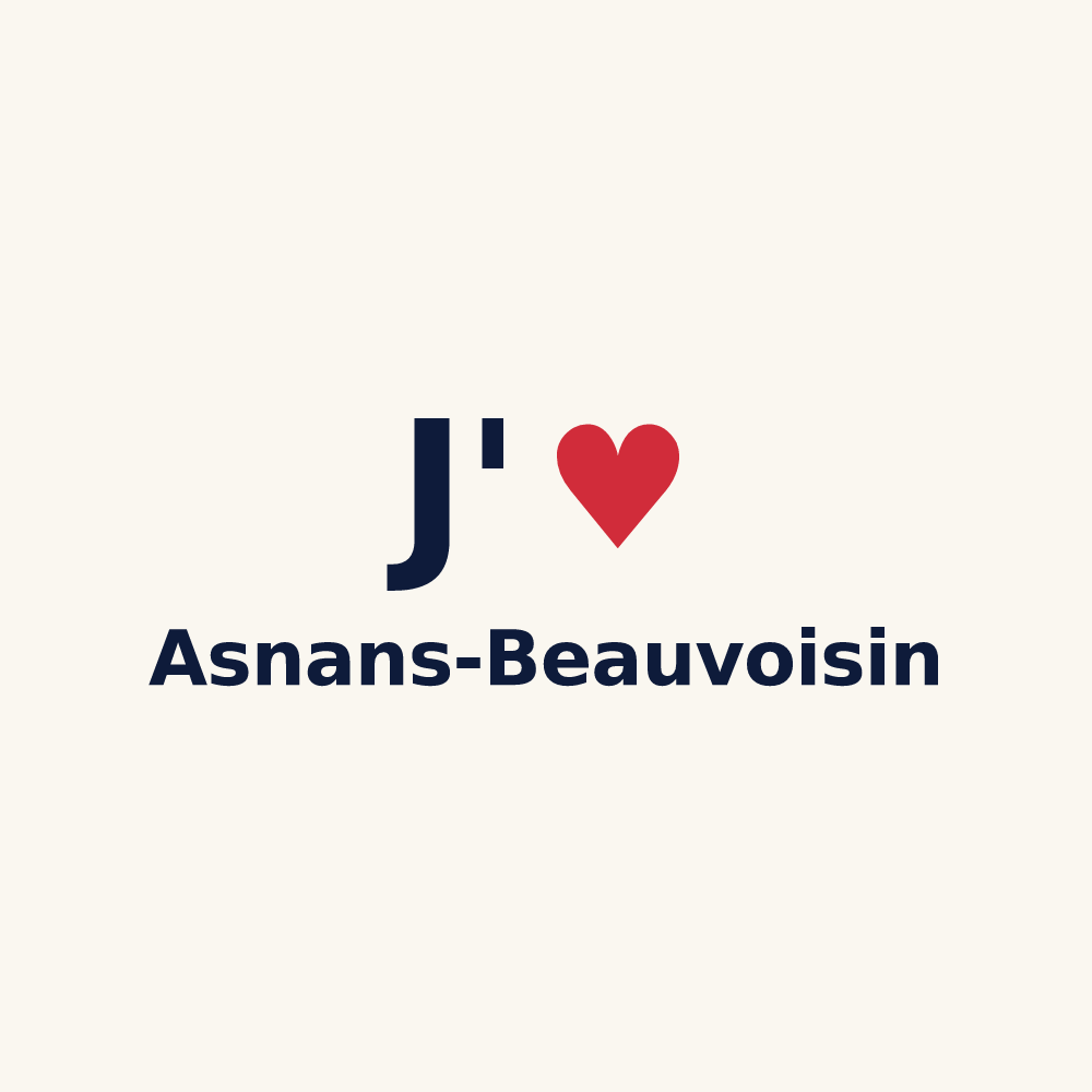 Tasse personnalisée Asnans-Beauvoisin — design J'aime Asnans-Beauvoisin