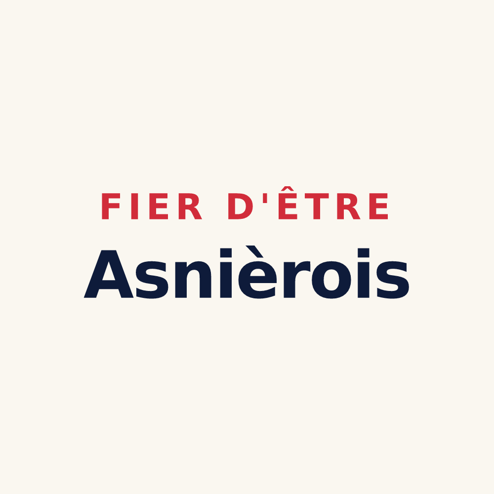 Tasse « Fier d'être Asnièrois » — design pour Asnières-sur-Oise