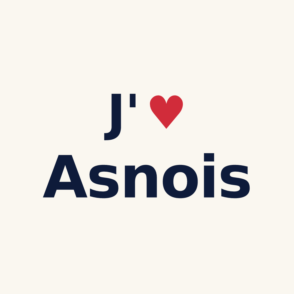 Tasse personnalisée Asnois — design J'aime Asnois