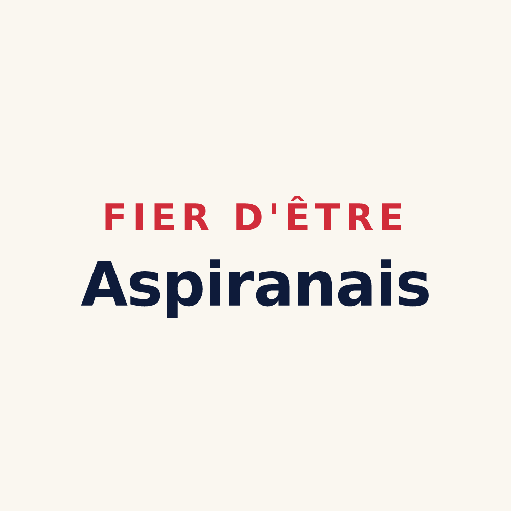Tasse « Fier d'être Aspiranais » — design pour Aspiran
