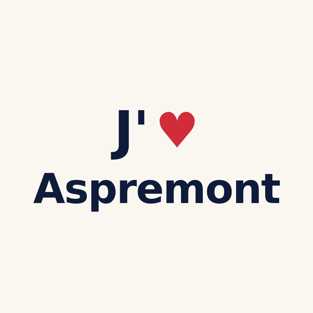 Tasse personnalisée Aspremont — design J'aime Aspremont