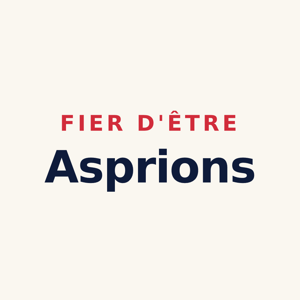 Tasse « Fier d'être Asprions » — design pour Aspres-lès-Corps