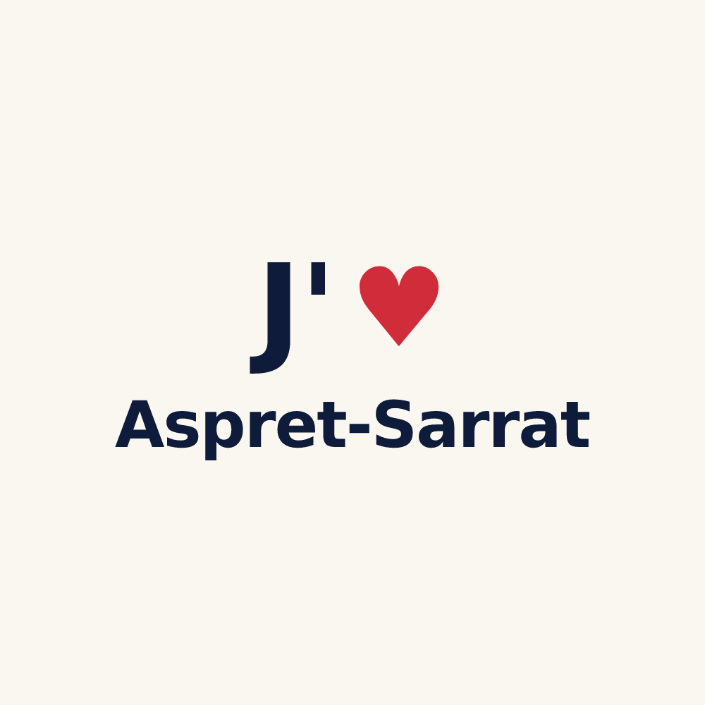 Tasse personnalisée Aspret-Sarrat — design J'aime Aspret-Sarrat