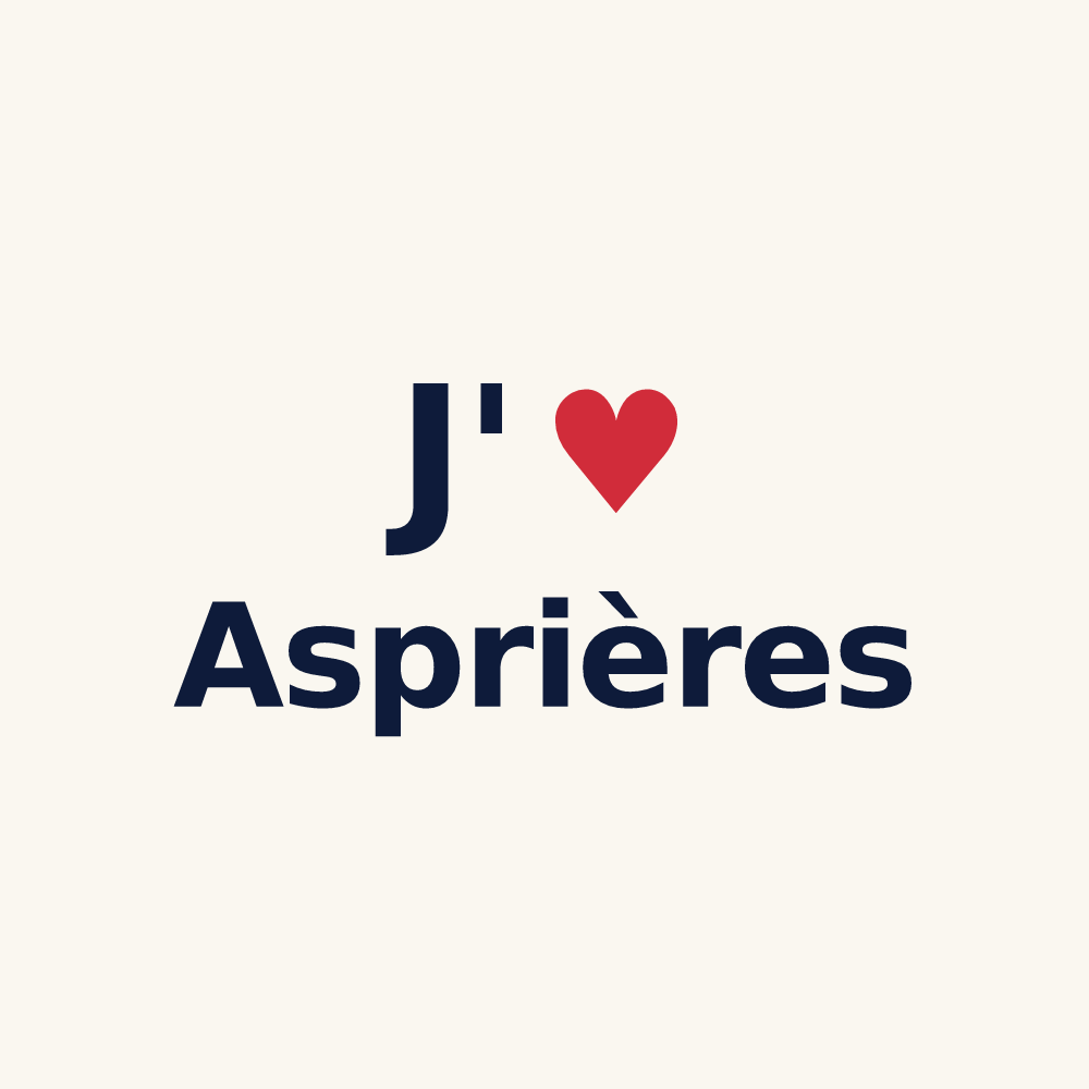 Tasse personnalisée Asprières — design « J'aime Asprières » imprimé sur la tasse