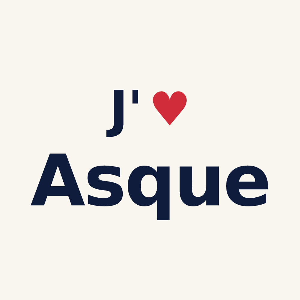 Tasse personnalisée Asque — design J'aime Asque