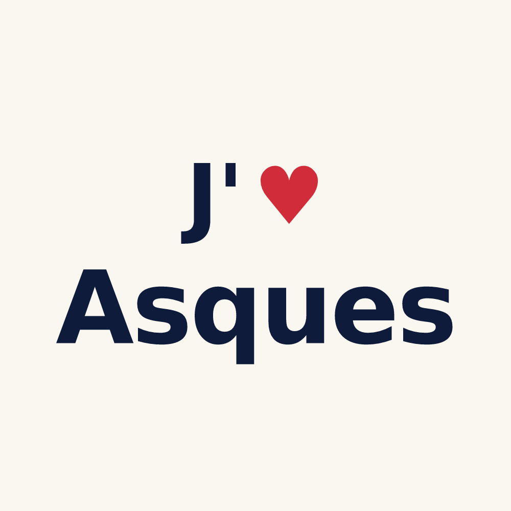 Tasse personnalisée Asques — design « J'aime Asques » imprimé sur la tasse