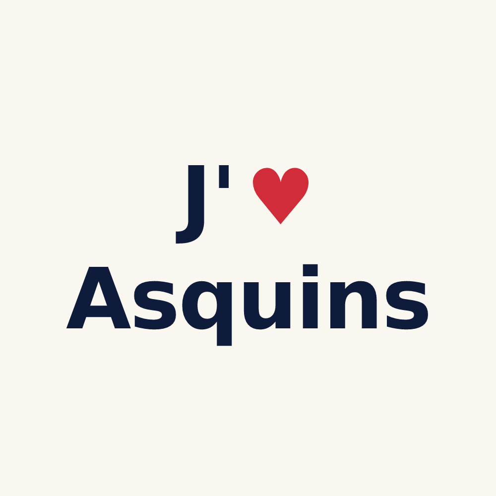 Tasse personnalisée Asquins — design J'aime Asquins