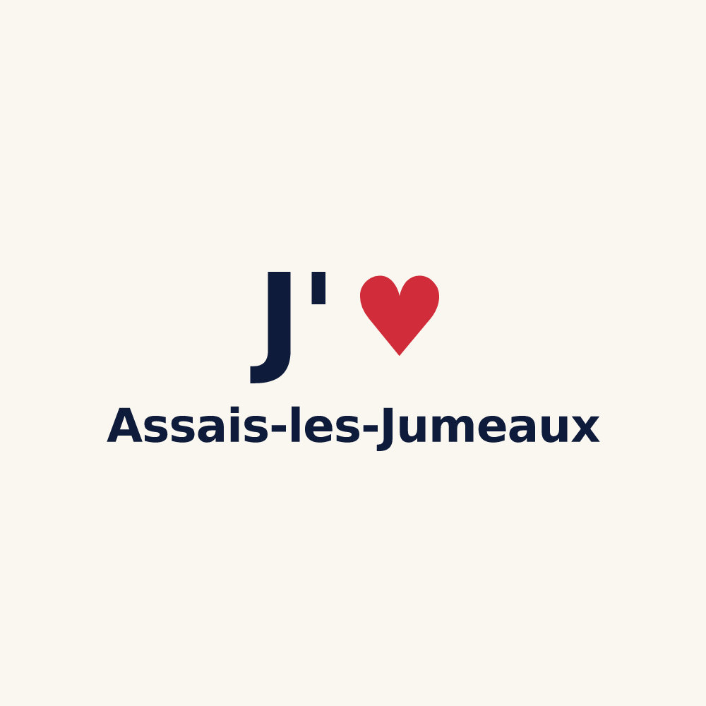 Tasse personnalisée Assais-les-Jumeaux — design J'aime Assais-les-Jumeaux