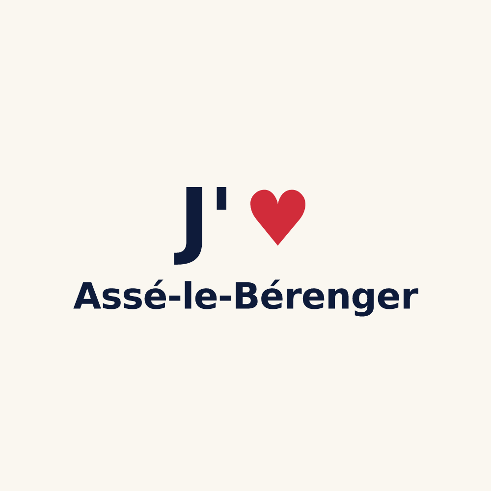 Tasse personnalisée Assé-le-Bérenger — design J'aime Assé-le-Bérenger