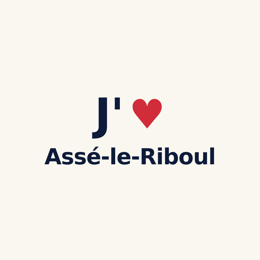 Tasse personnalisée Assé-le-Riboul — design J'aime Assé-le-Riboul