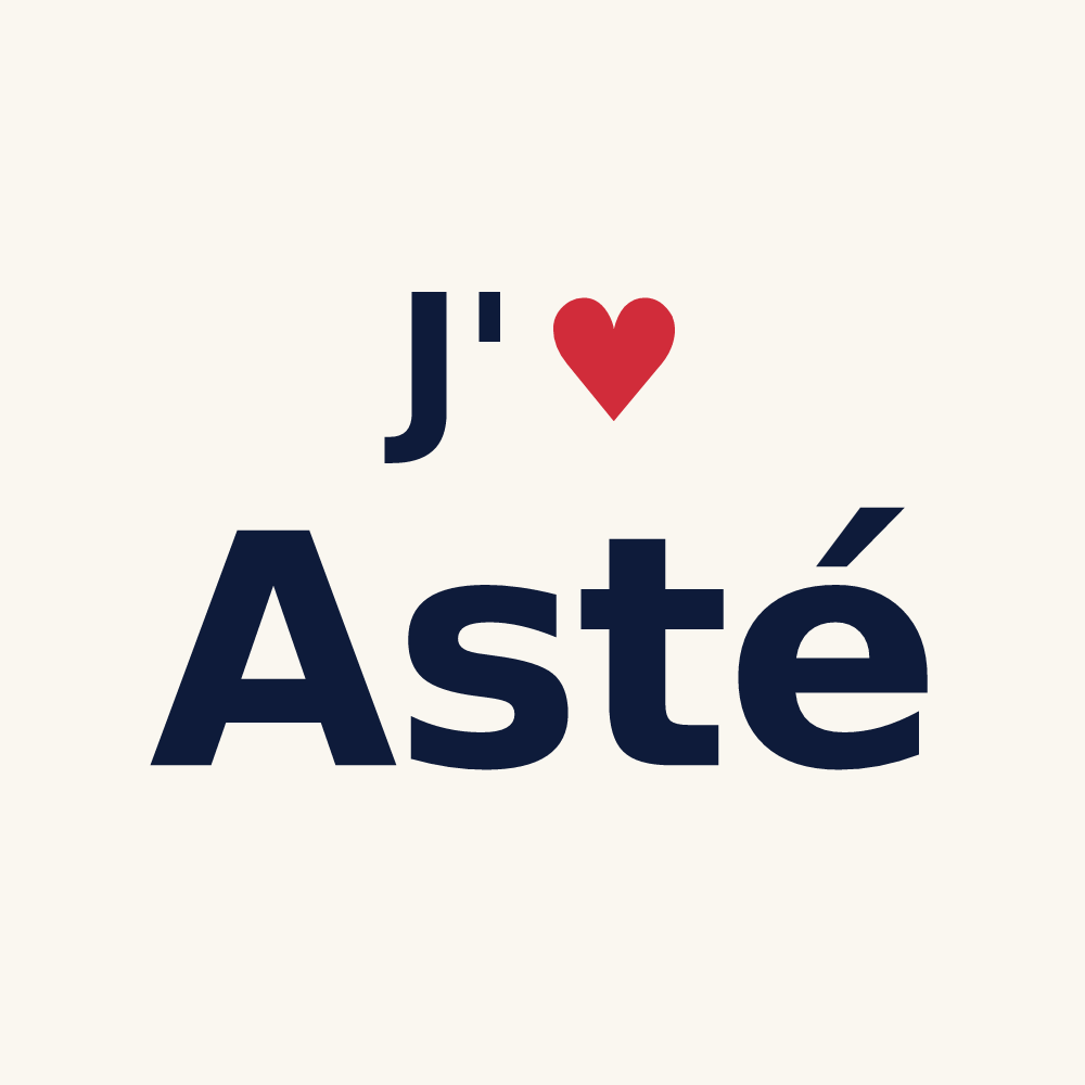 Tasse personnalisée Asté — design J'aime Asté