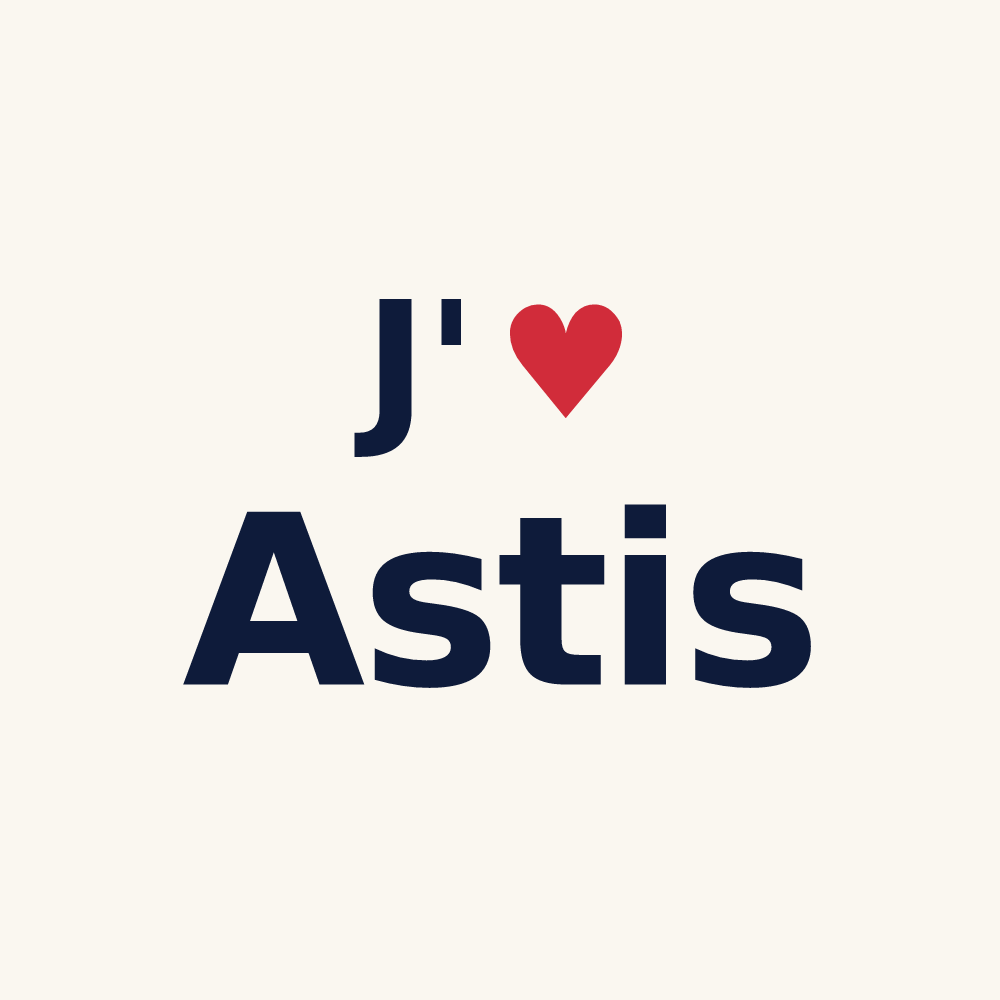 Tasse personnalisée Astis — design J'aime Astis