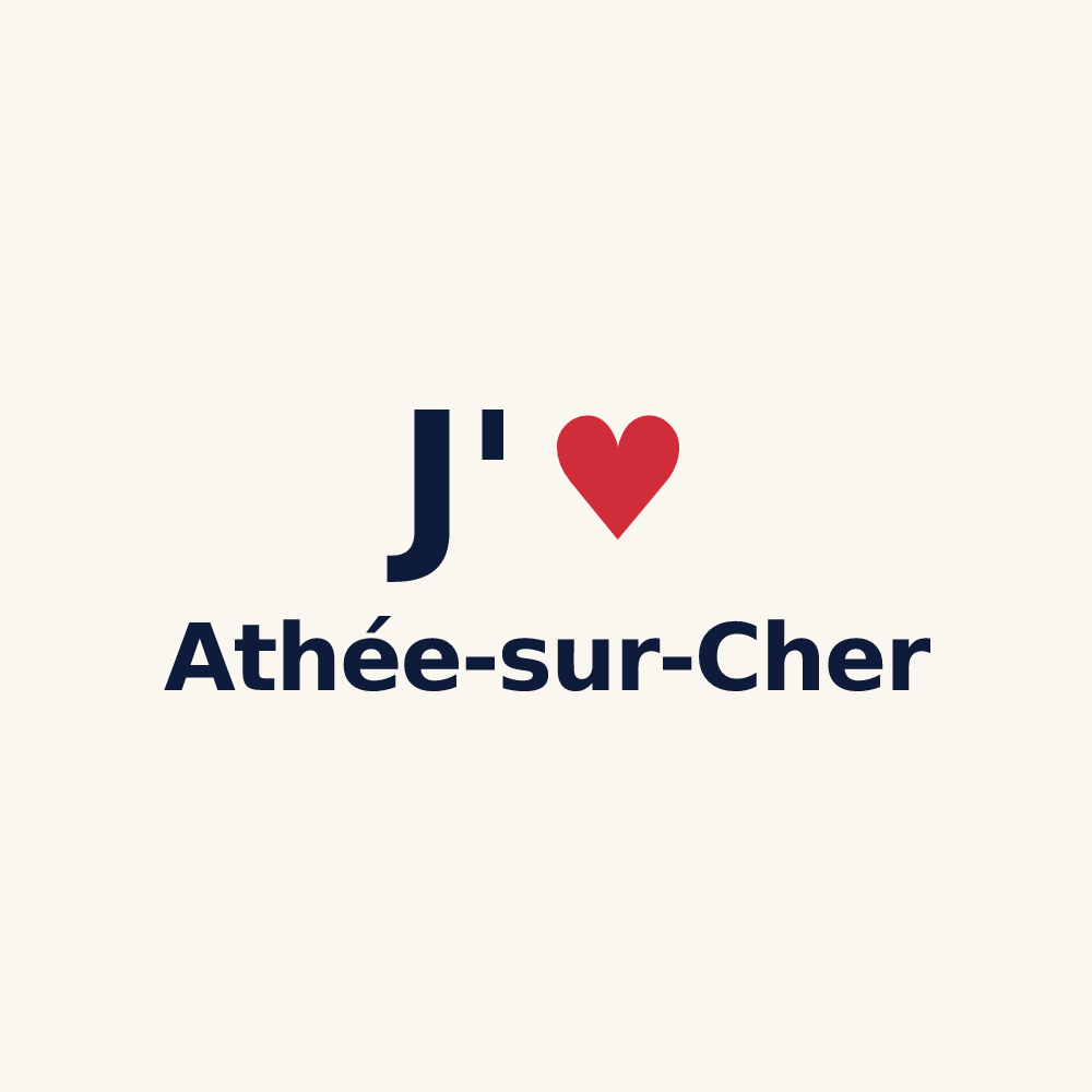 Tasse personnalisée Athée-sur-Cher — design J'aime Athée-sur-Cher