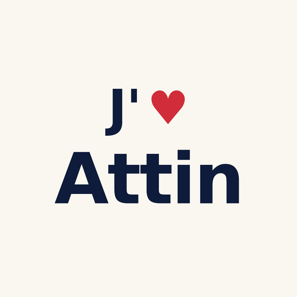 Tasse personnalisée Attin — design J'aime Attin