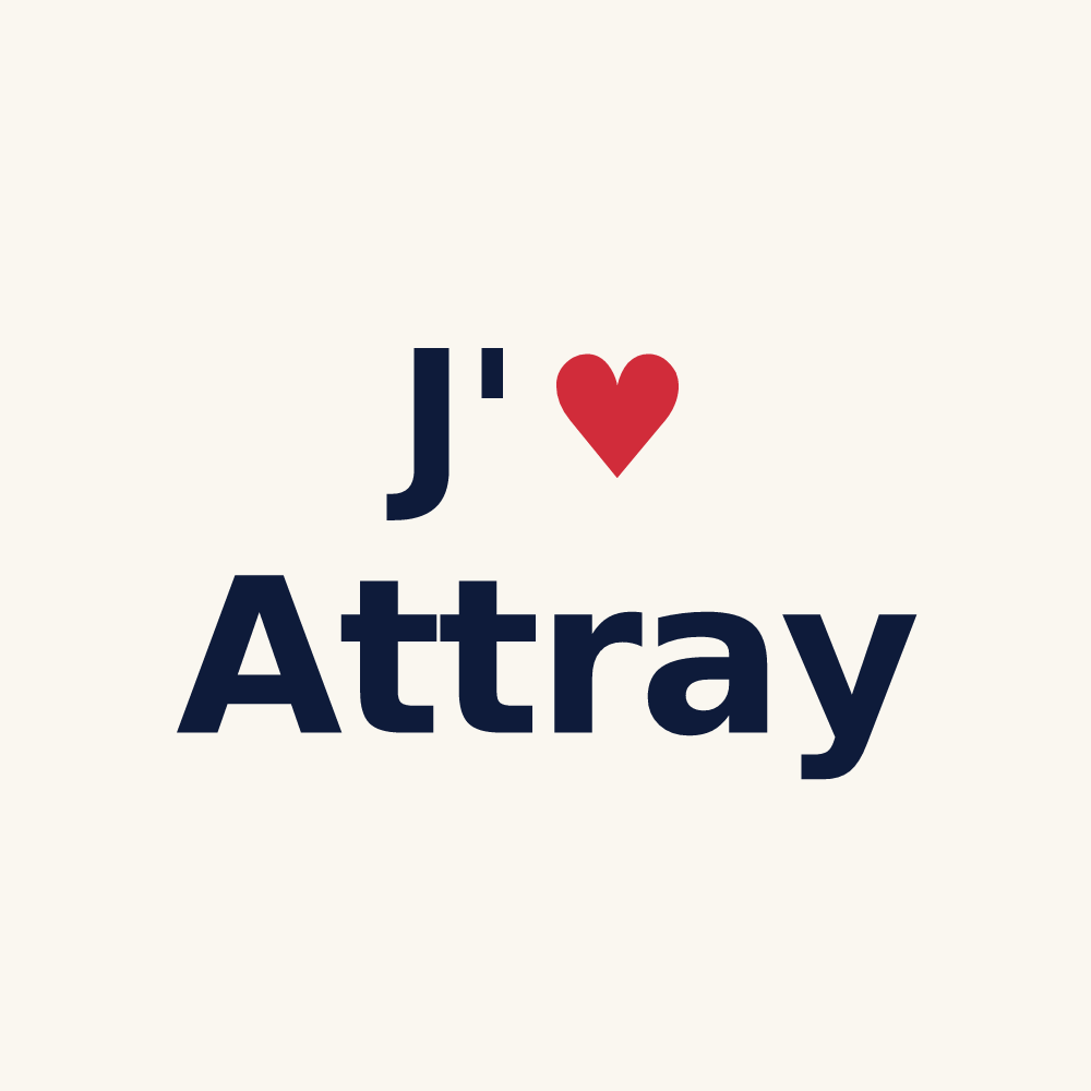 Tasse personnalisée Attray — design J'aime Attray