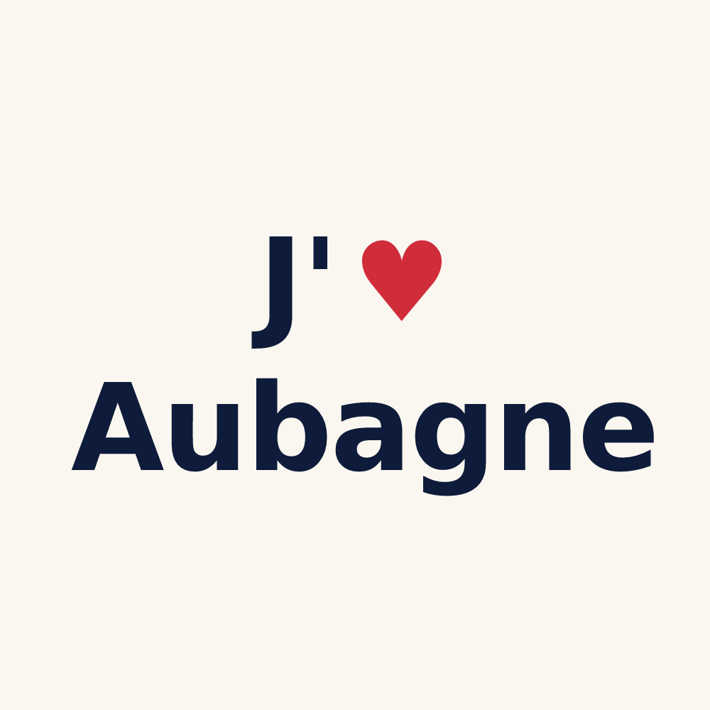 Tasse personnalisée Aubagne — design J'aime Aubagne