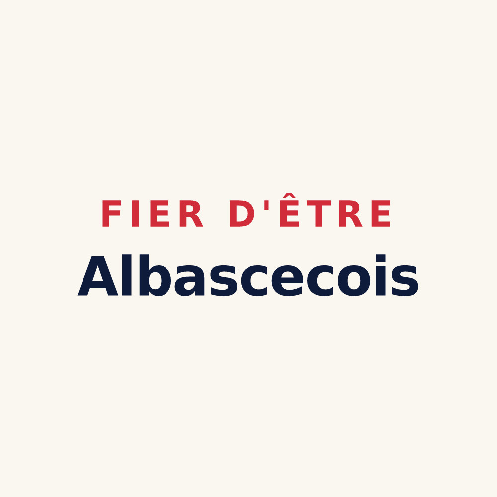 Tasse « Fier d'être Albascecois » — design pour Aubenas-les-Alpes