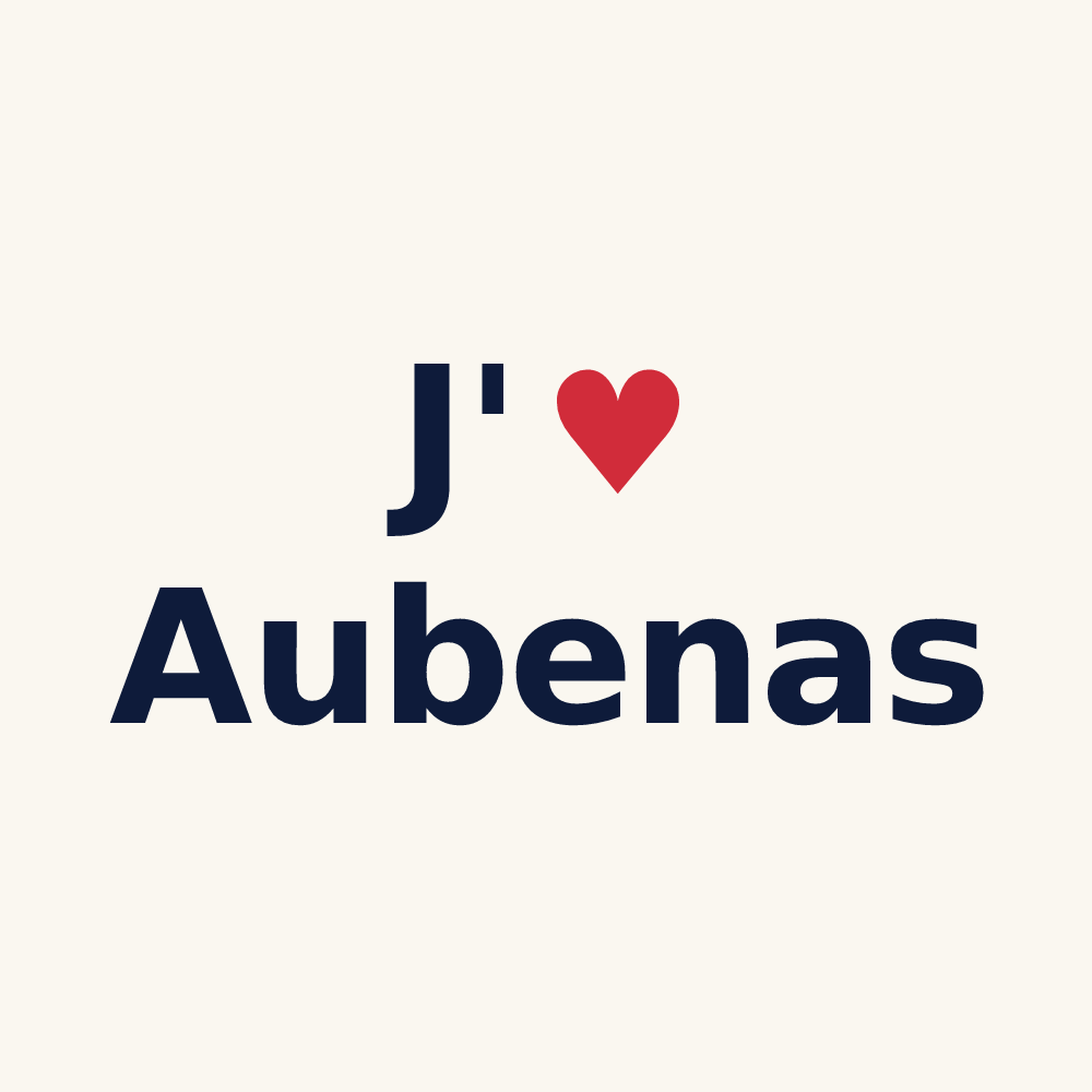 Tasse personnalisée Aubenas — design J'aime Aubenas