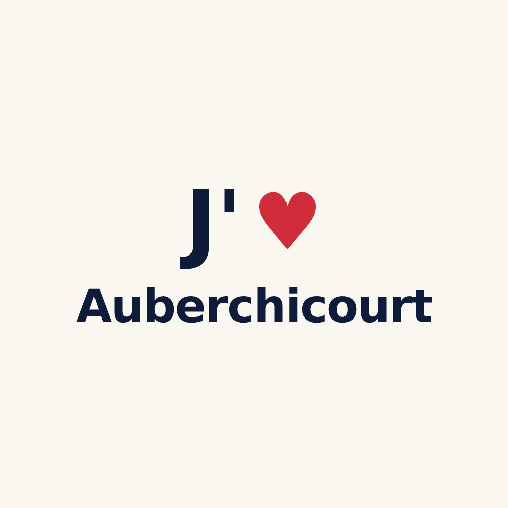 Tasse personnalisée Auberchicourt — design J'aime Auberchicourt
