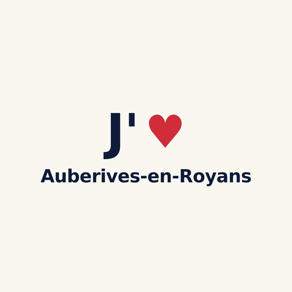 Tasse personnalisée Auberives-en-Royans — design J'aime Auberives-en-Royans