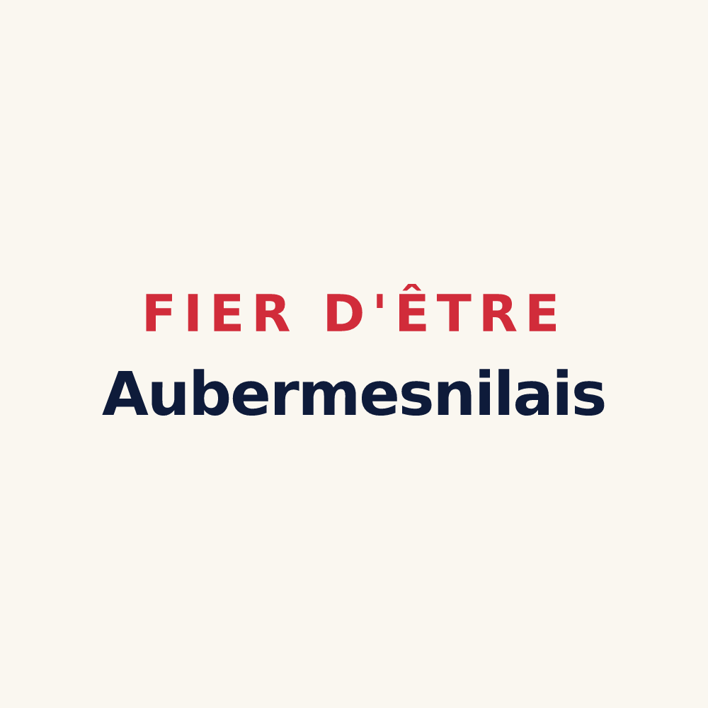 Tasse « Fier d'être Aubermesnilais » — design pour Aubermesnil-aux-Érables