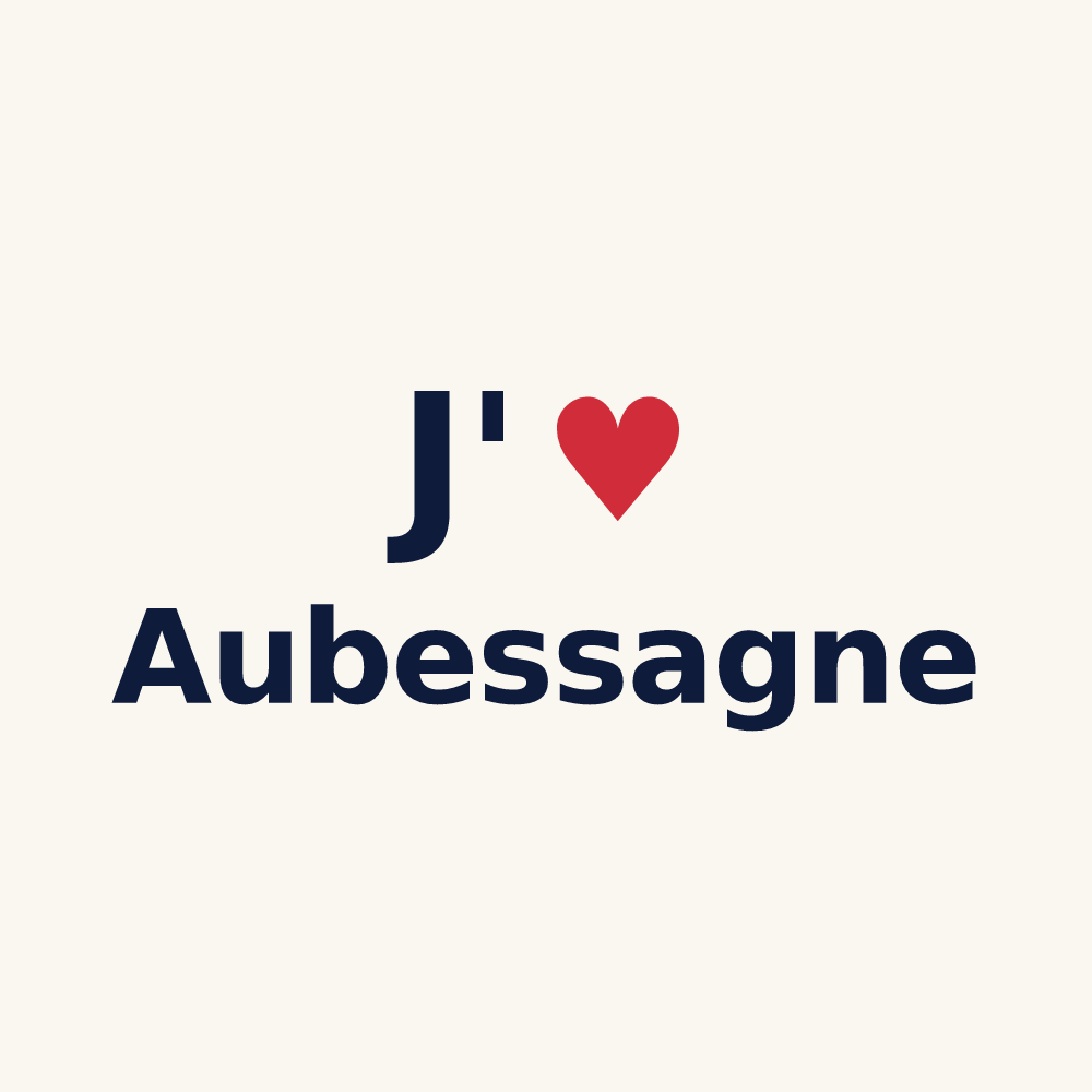 Tasse personnalisée Aubessagne — design J'aime Aubessagne