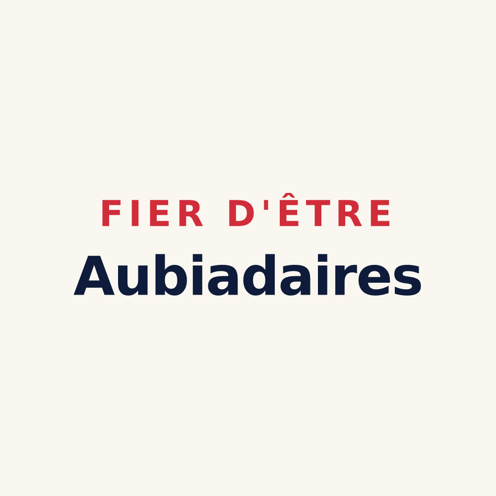 Tasse « Fier d'être Aubiadaires » — design pour Aubiat