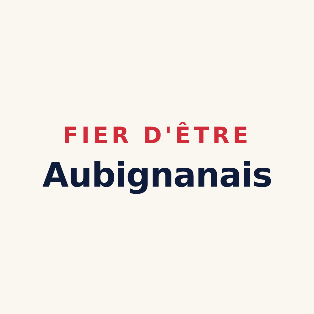 Tasse « Fier d'être Aubignanais » — design pour Aubignan