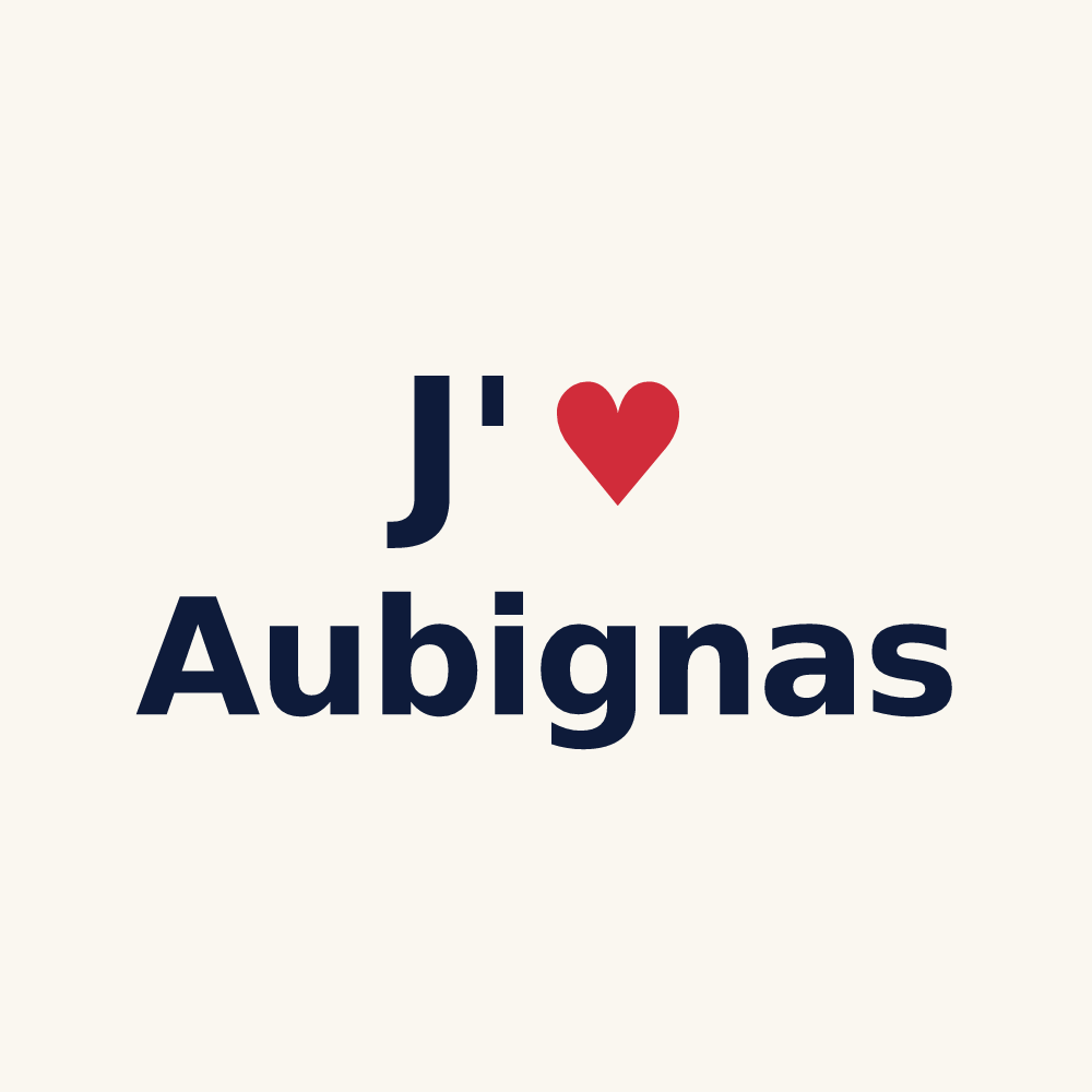 Tasse personnalisée Aubignas — design J'aime Aubignas