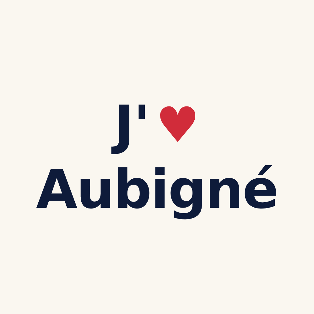 Tasse personnalisée Aubigné — design J'aime Aubigné