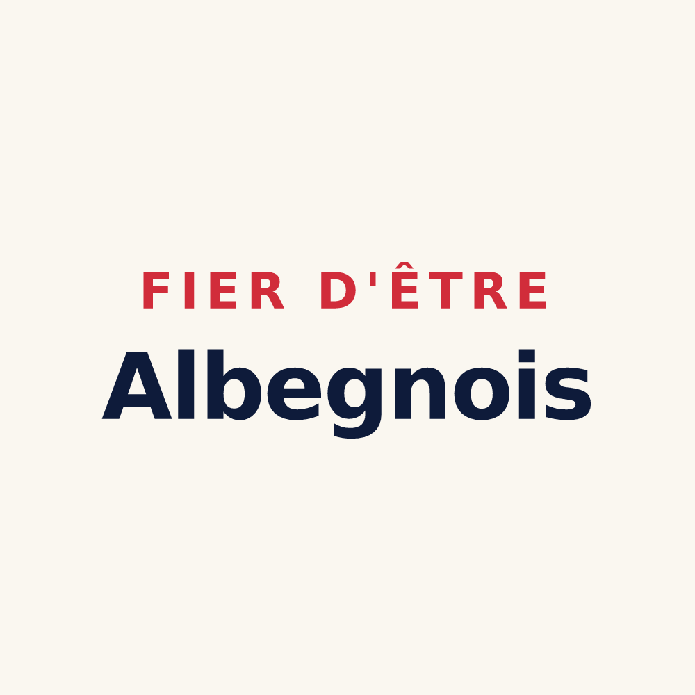 Tasse « Fier d'être Albegnois » — design pour Aubigny-aux-Kaisnes