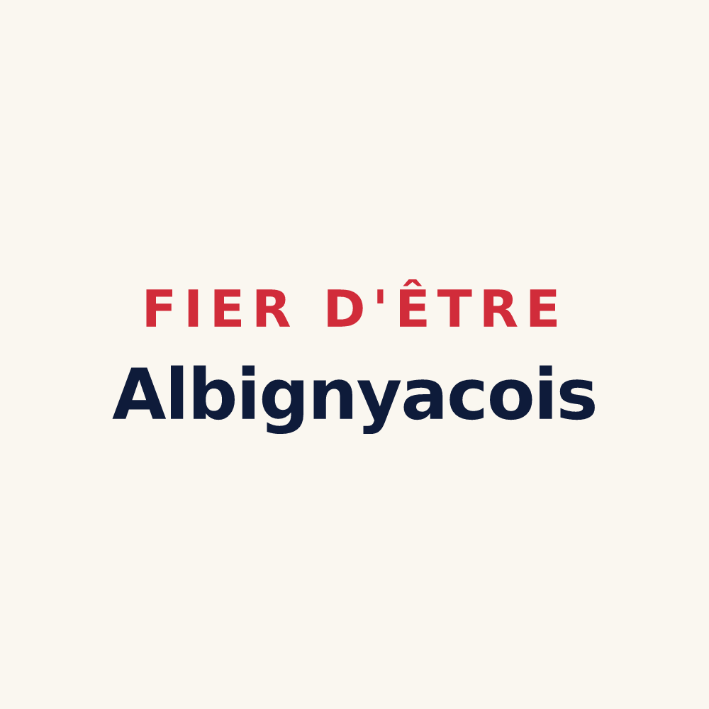 Tasse « Fier d'être Albignyacois » — design pour Aubigny-en-Laonnois