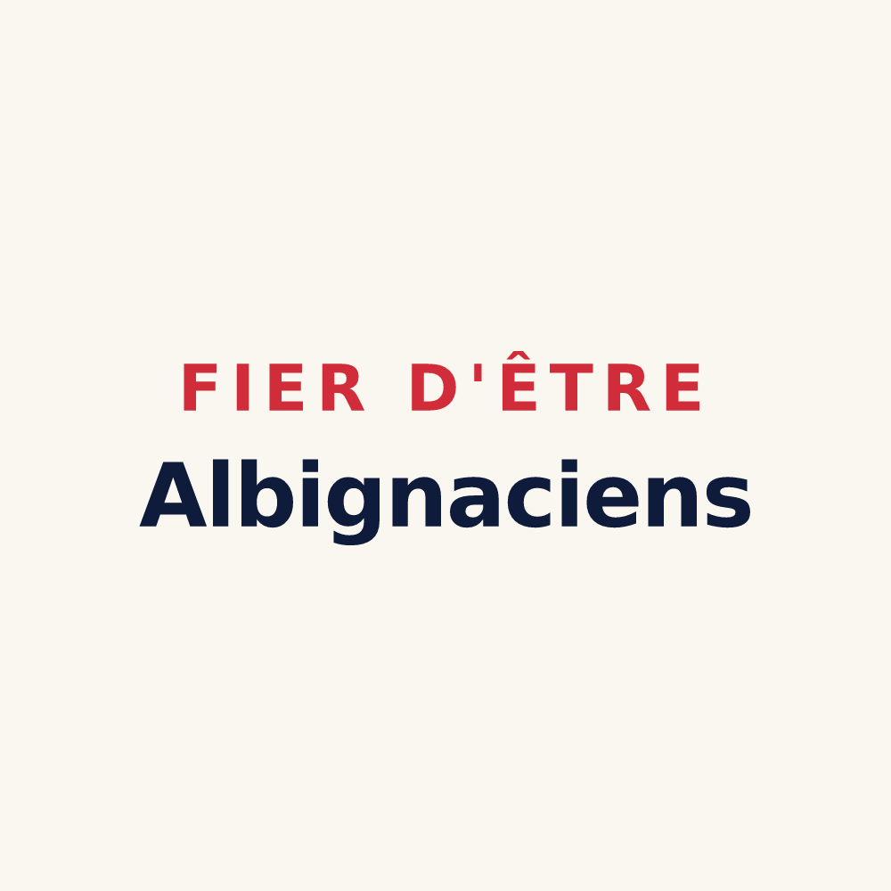 Tasse « Fier d'être Albignaciens » — design pour Aubigny